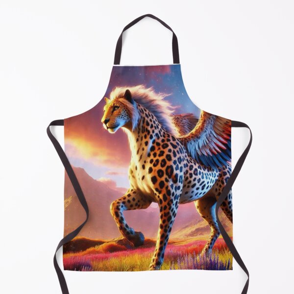Item preview, Majestic Cheetah Pegasus Horse: Fantasy Hybrid in Vibrant Landscape designed and sold by FantasyHybrids.