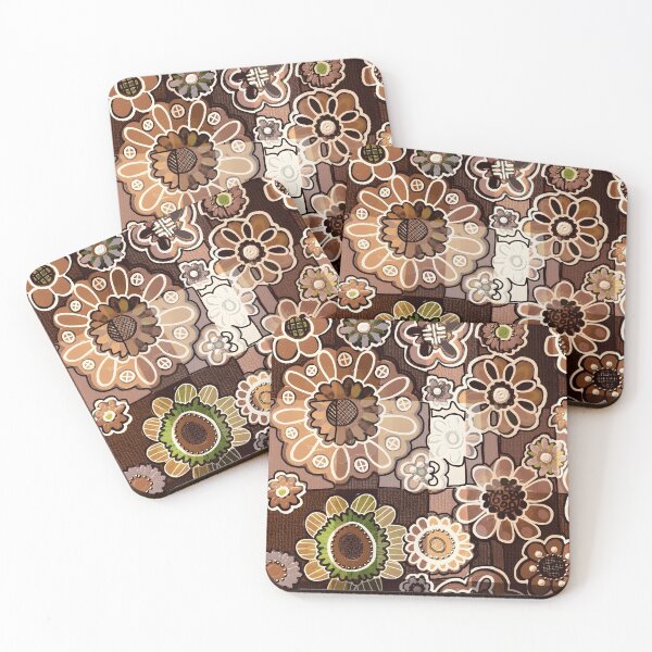 Item preview, Floodle chocolate floral  designed and sold by bekki smith.