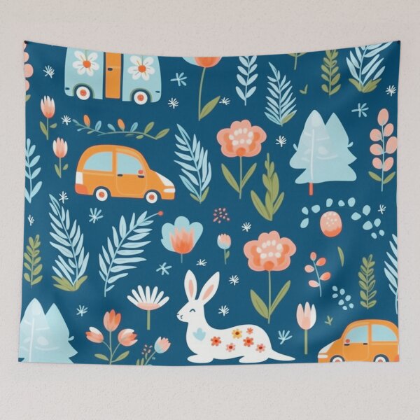 Item preview, vector art in the style of Matisse poster, johanna basford , calming colours designed and sold by Nanthikan.