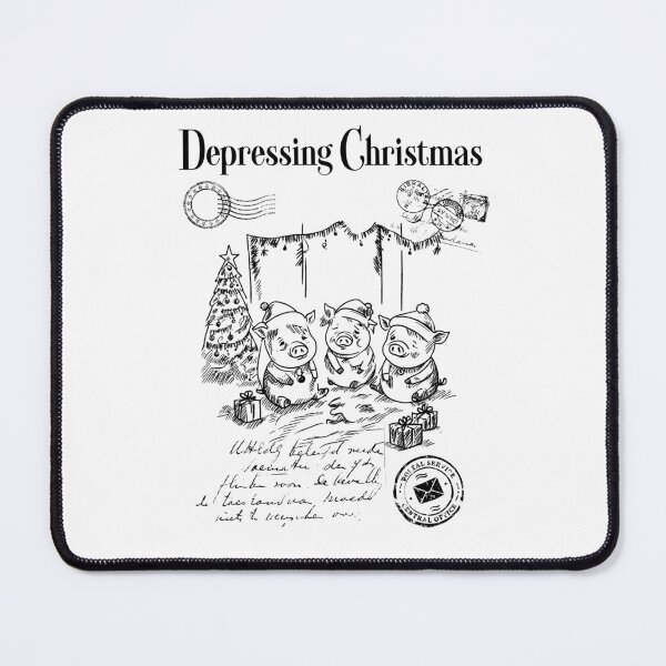 Item preview, Depressing Christmas: Three Sad Pigs T-Shirt designed and sold by GorinART.