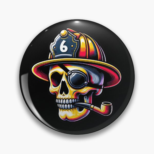 Item preview, Bravest Battalion: Firefighter Skull with Eye Patch 6 designed and sold by artwaves.