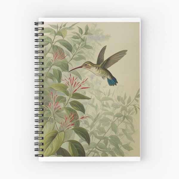 Item preview, Hummingbird flying near a coral bush designed and sold by fotofeast.