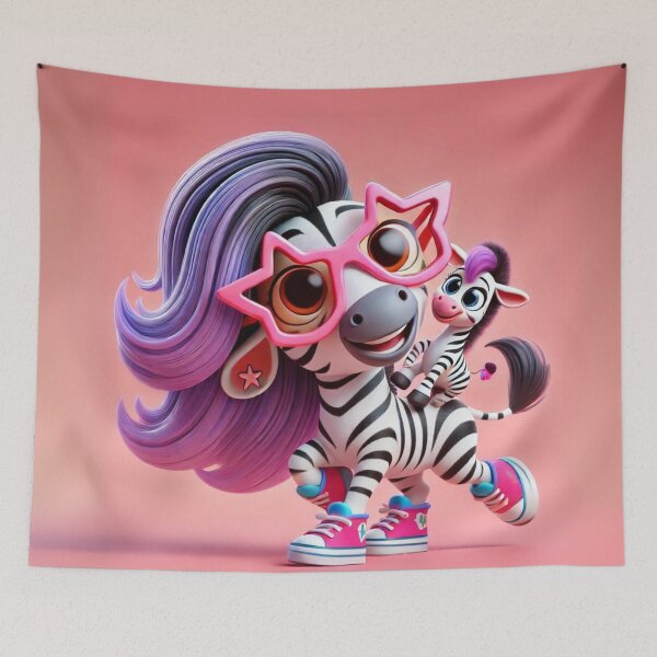 Item preview, Starry-Eyed Zebra Duo designed and sold by Sillytoe.