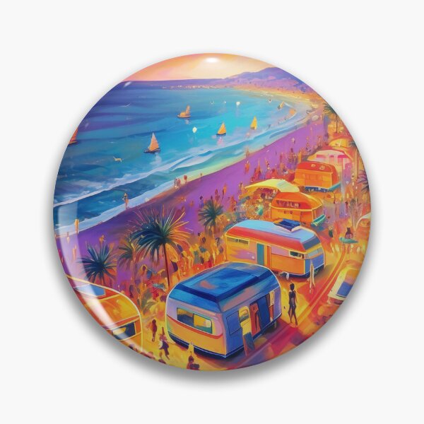 Item preview, Retro neon beach party caravans designed and sold by fotofeast.