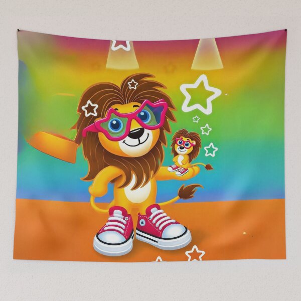 Item preview, Starry-Eyed Lion Duo designed and sold by Sillytoe.