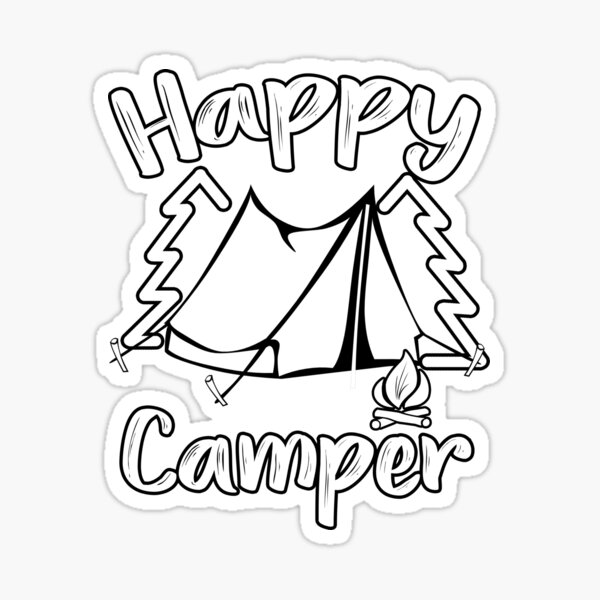 Happy Camper Happy Camping Family Sticker