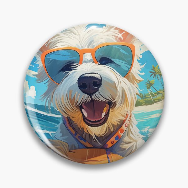 Item preview, White terrier takes selfie while surfing designed and sold by fotofeast.