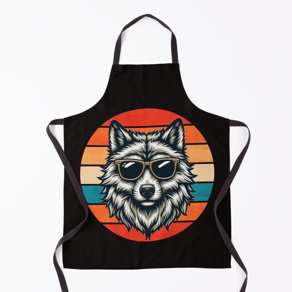 Item preview, Funny Retro Wolf Design Wolf Wearing Sunglasses designed and sold by Oussinc.