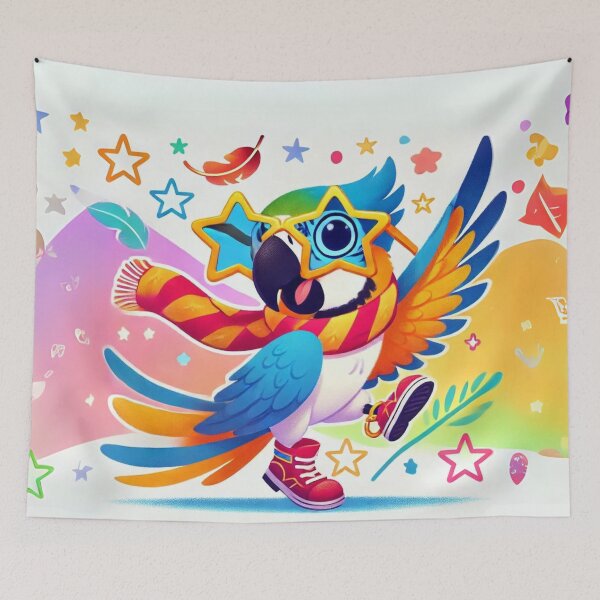 Item preview, Starry-Eyed Macaw Adventure designed and sold by Sillytoe.