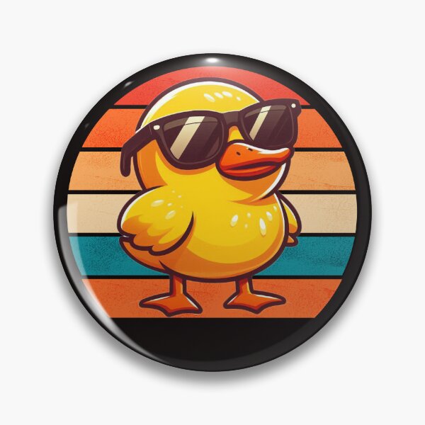 Item preview, Funny Retro Yellow Duck Design Yellow Duck Wearing Sunglasses designed and sold by Oussinc.