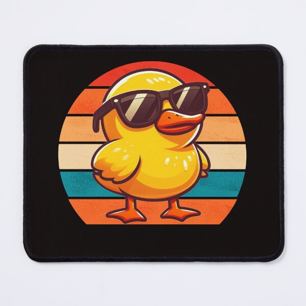 Item preview, Funny Retro Yellow Duck Design Yellow Duck Wearing Sunglasses designed and sold by Oussinc.