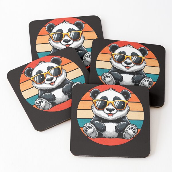 Item preview, Funny Retro Panda Design Panda Wearing Sunglasses designed and sold by Oussinc.