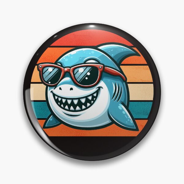 Item preview, Funny Retro Shark Design Shark Wearing Sunglasses designed and sold by Oussinc.