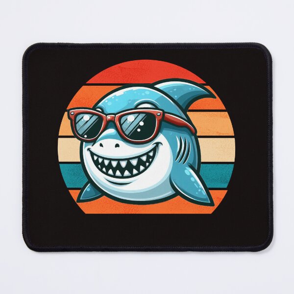 Item preview, Funny Retro Shark Design Shark Wearing Sunglasses designed and sold by Oussinc.