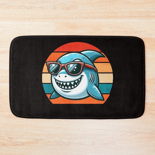 Item preview, Funny Retro Shark Design Shark Wearing Sunglasses designed and sold by Oussinc.