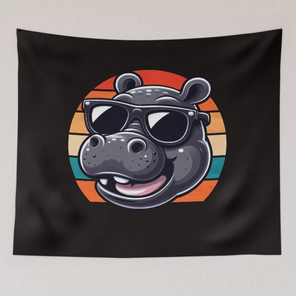 Item preview, Retro Vintage Hippo Hippopotamus Sunglass  designed and sold by Oussinc.