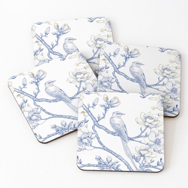 Item preview, Bird Chinoiserie French Toile designed and sold by cathycandco.