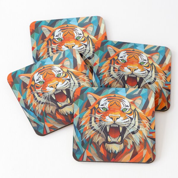 Item preview, Tiger roar in Spectral Cubist style designed and sold by fotofeast.