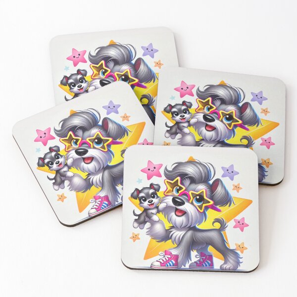 Item preview, Starry-Eyed Schnauzer Duo designed and sold by Sillytoe.