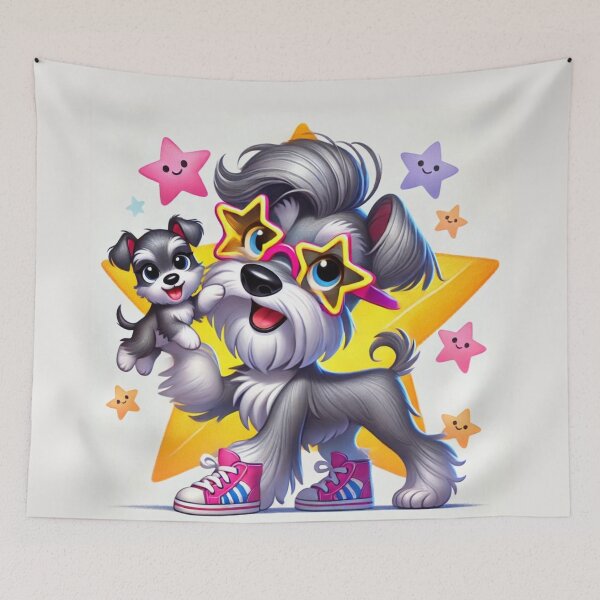 Item preview, Starry-Eyed Schnauzer Duo designed and sold by Sillytoe.