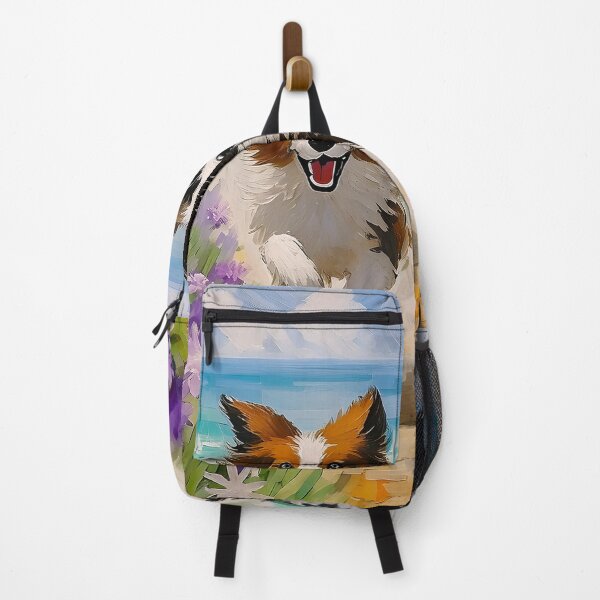 Item preview, Happy border collie dogs running by the sea designed and sold by fotofeast.