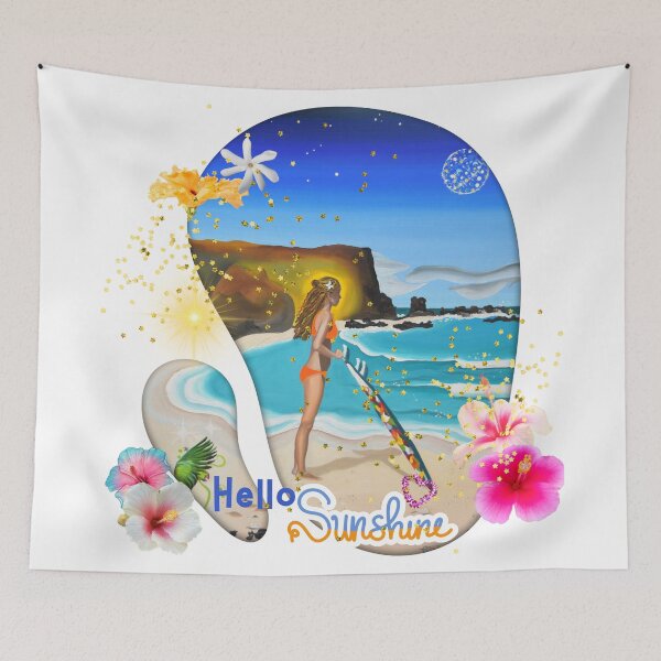 Item preview, Surfer, tropical beach designed and sold by GabiVitryArt.