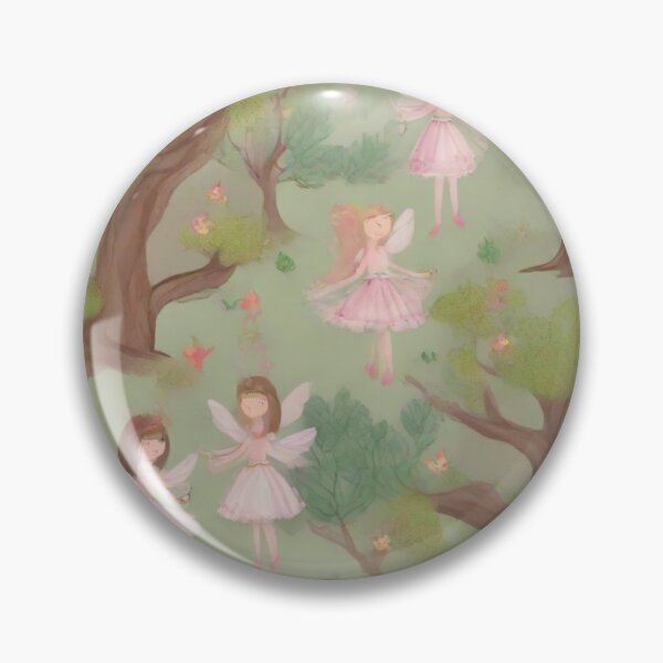 Item preview, pink fairy wallpaper with trees and fairies designed and sold by kloster2000.