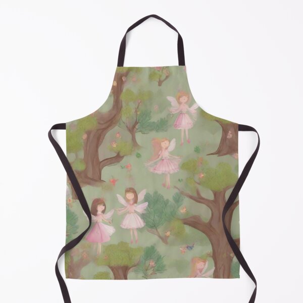 Item preview, pink fairy wallpaper with trees and fairies designed and sold by kloster2000.