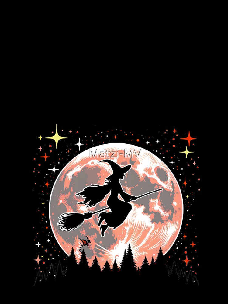 Thumbnail 4 von 4, iPhone-Hülle, fliegende Hexe auf einem Besen mit Mond designt und verkauft von Matzi-MV.