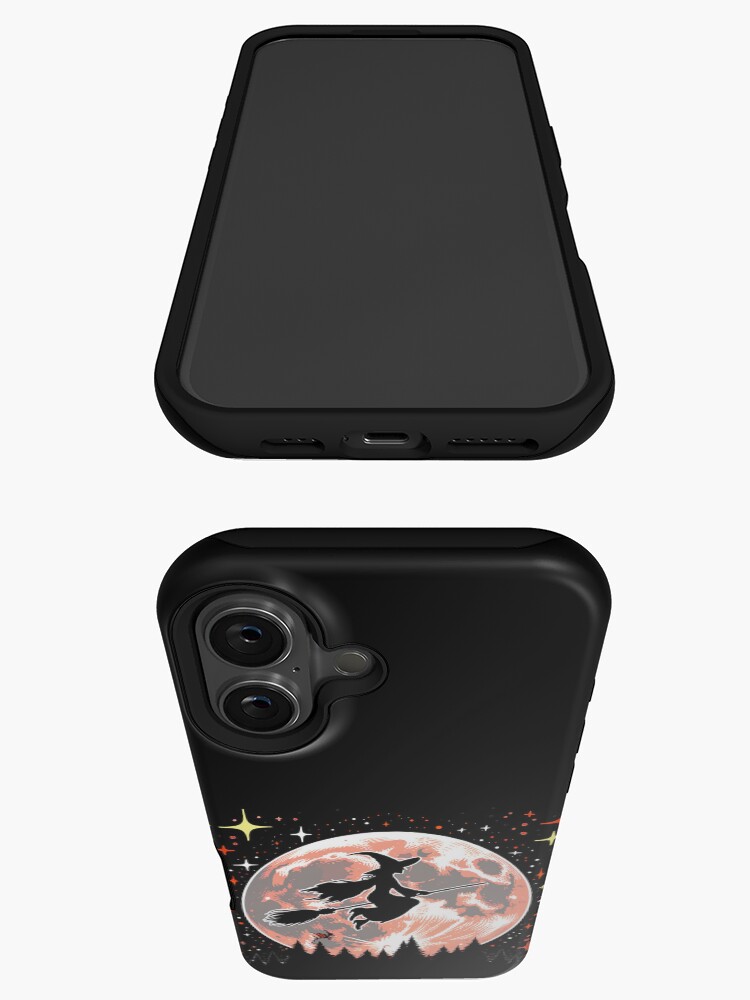 Thumbnail 3 von 4, iPhone-Hülle, fliegende Hexe auf einem Besen mit Mond designt und verkauft von Matzi-MV.