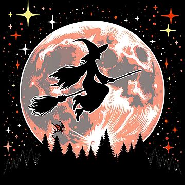 Vorschaubild zum Design fliegende Hexe auf einem Besen mit Mond von Matzi-MV