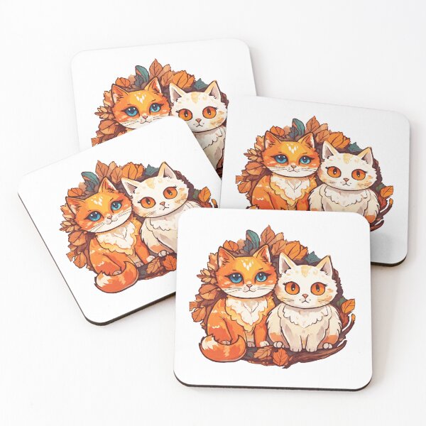 Item preview, Two Cute Autumn Cats designed and sold by Subhankar Mandal.