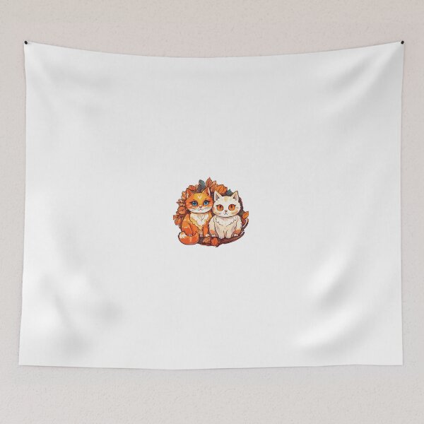 Item preview, Two Cute Autumn Cats designed and sold by Subhankar Mandal.