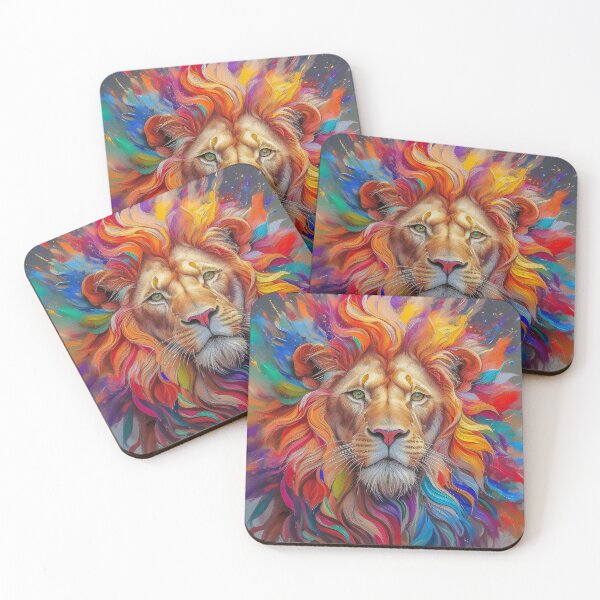 Item preview, Colourful explosion of a lion's head designed and sold by fotofeast.