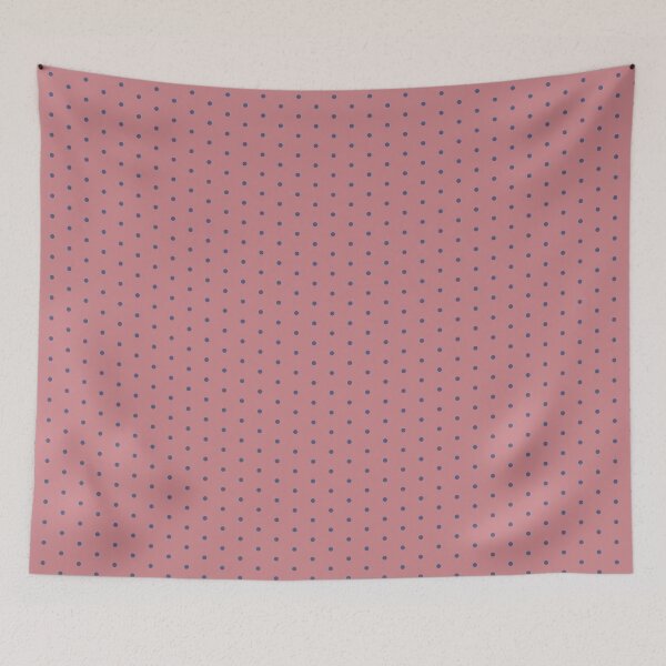 Item preview, Geometric Royal Circle Gray Blue Polka Dots On Brandied Apricot designed and sold by Triplicate Limited.