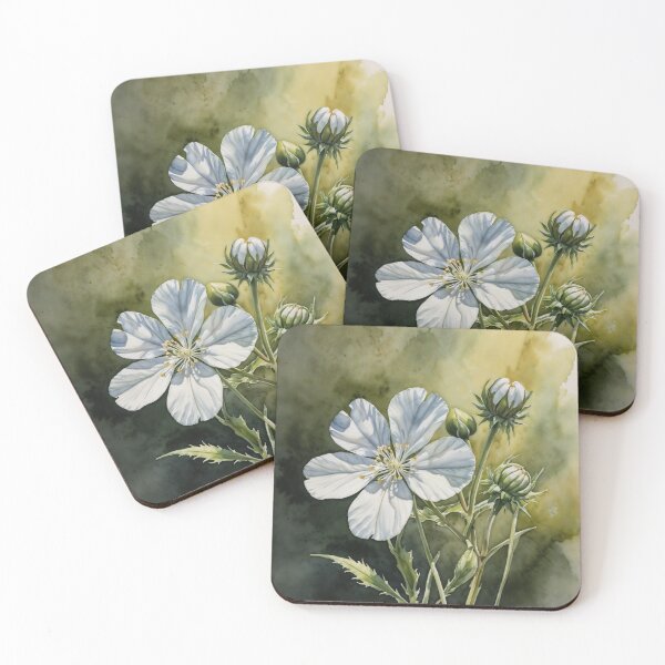 Item preview, White Campion designed and sold by AntiqueWhiteArt.