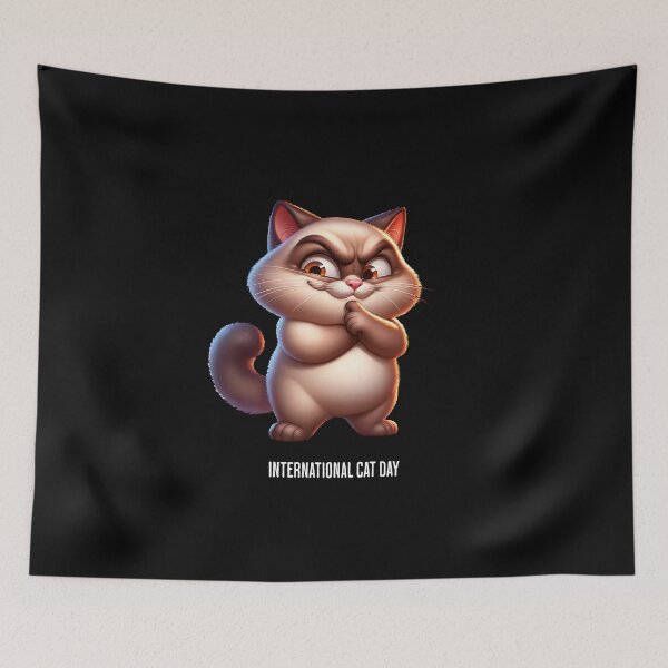 Item preview, Nasty Cat - International Cat Day designed and sold by Pflugart.