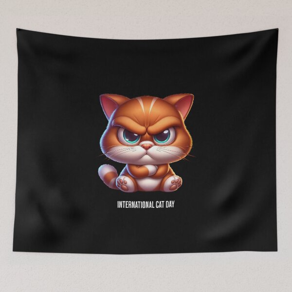 Item preview, Grumpy little cat - International Cat Day designed and sold by Pflugart.