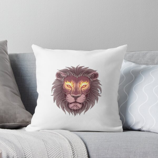 Item preview, Lion head with eyes on fire designed and sold by MyNiceDesigns.