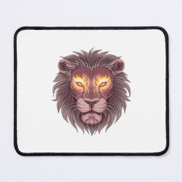 Item preview, Lion head with eyes on fire designed and sold by MyNiceDesigns.