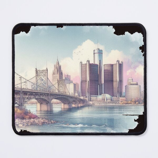 Item preview, 3D Sketch Windsor Detroit Bridge Scenic View ,  designed and sold by PaintMeWorld.