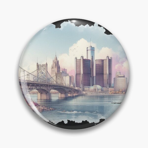 Item preview, 3D Sketch Windsor Detroit Bridge Scenic View ,  designed and sold by PaintMeWorld.