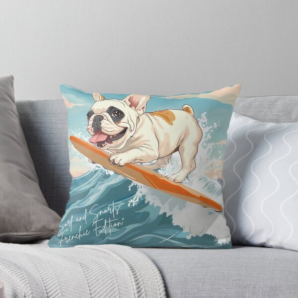 Item preview, French Bulldog Surfing - Funny Animals designed and sold by SillyWare.