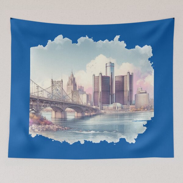 Item preview, 3D Sketch Windsor Detroit Bridge Scenic View ,  designed and sold by PaintMeWorld.