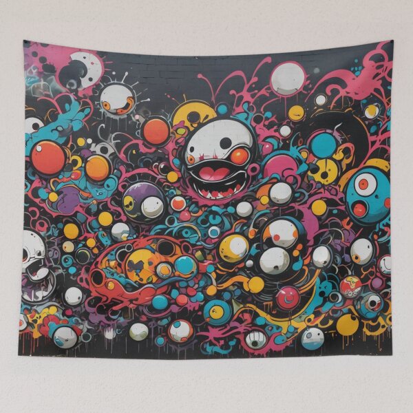 Item preview, Happy Circles Graffiti, Street Art Pattern, Japan designed and sold by Burn-Ego.
