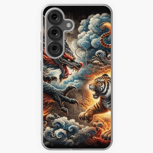 Item preview,  A fierce battle between a dragon and a tiger designed and sold by Hatomomox.