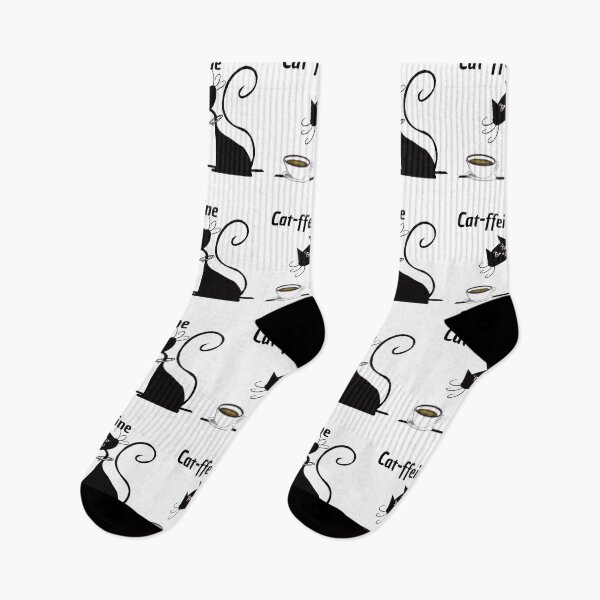 Item preview, Cat-ffeine (Cat & Coffee) designed and sold by ArtbyMikkiC.