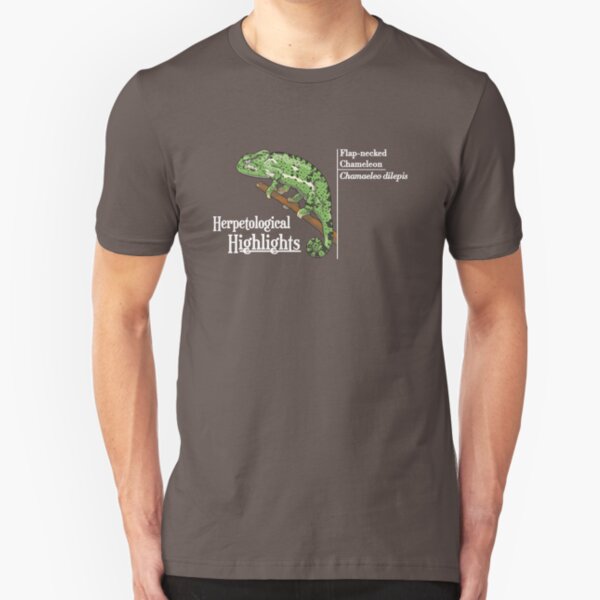 Flap-necked chameleon - Chamaeleo dilepis | Alternative white Slim Fit T-Shirt