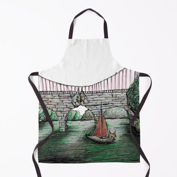 Item preview, Cat bridge drawing with coloured pencils designed and sold by DipakSonarArt.
