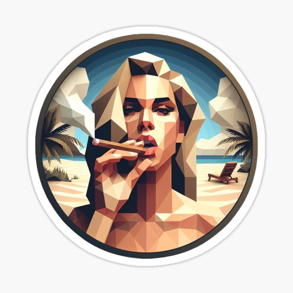 Smoking Woman Sticker